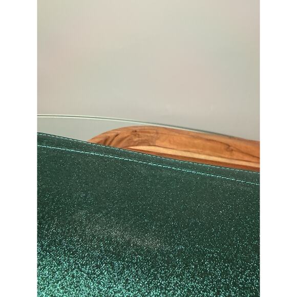 Kate Spade Lucy Glitter Medium L-Zip Teal Green Wristlet KE454 Wallet Defects - Picture 12 of 13